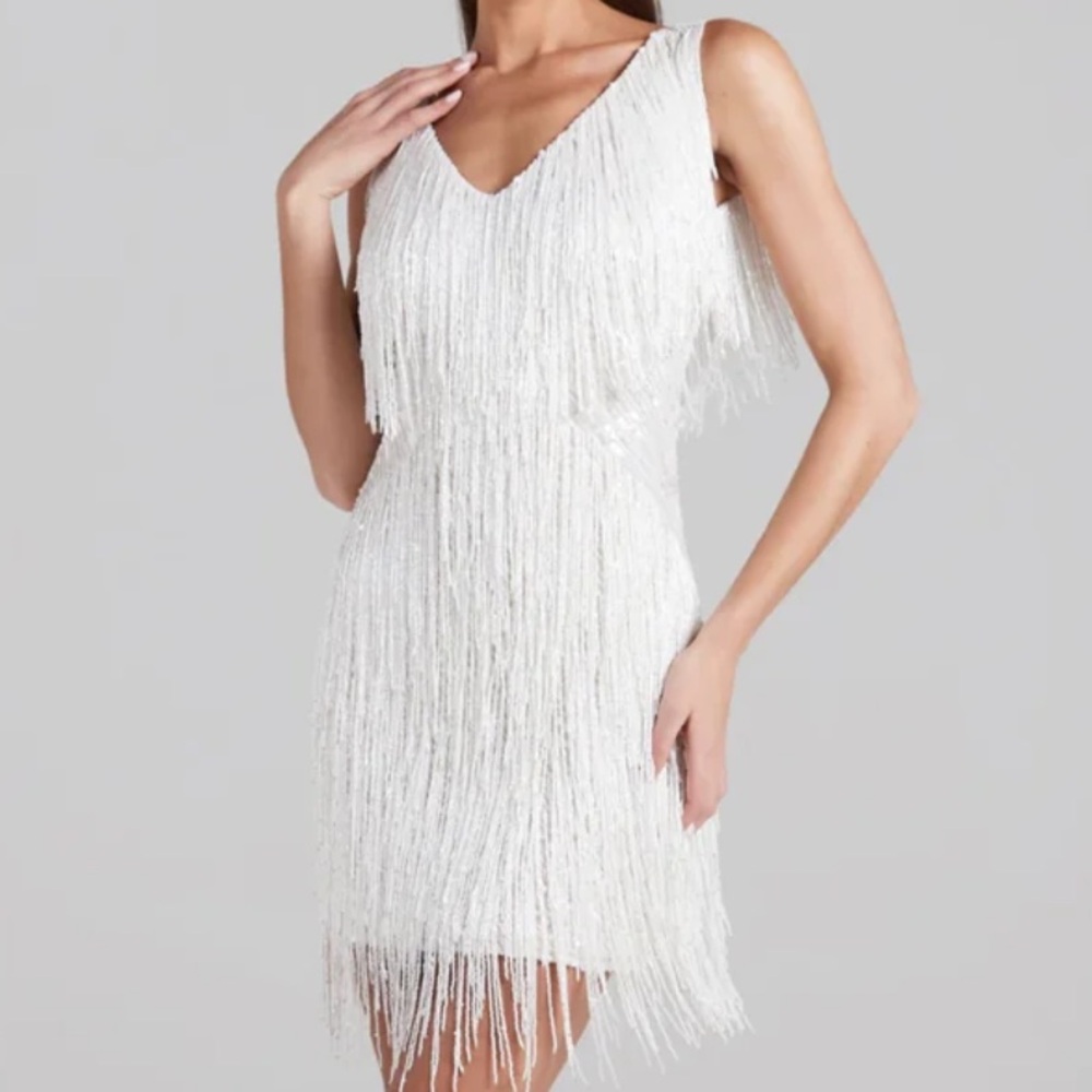Nadine Merabi Fringe Dress (XS)